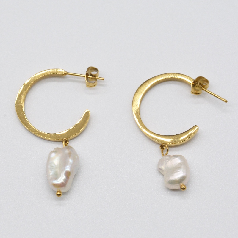 Απλή απομίμηση μαργαριτάρι σκουλαρίκια χρυσά σκουλαρίκια σε σχήμα C μενταγιόν γυναικεία μακρυά σκουλαρίκια κοσμήματα