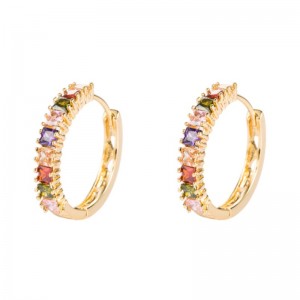 ins ευρωπαϊκή και αμερικανική προσωπικότητα υπερβολική πλατεία ζιργκόν σκουλαρίκια σκουλαρίκια γυναικεία καθαρά χάλκινα χάλκινα μικρο-ένθετα σκουλαρίκια σκουλαρίκια χονδρικής