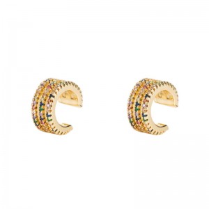 INS Νέοι Ευρωπαίοι και Αμερικανοί άνδρες και γυναίκες \\\\ \'s Κλιπ μικροπλαδώστε το μικρο-ένθετο χρώμα Zirconium απλό κλιπ αυτιού χωρίς piercing σκουλαρίκια hip-hop